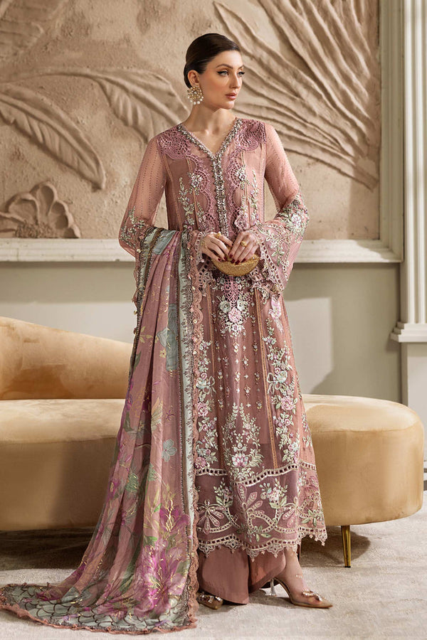 MARIA-B Embroidered Chiffon Suit