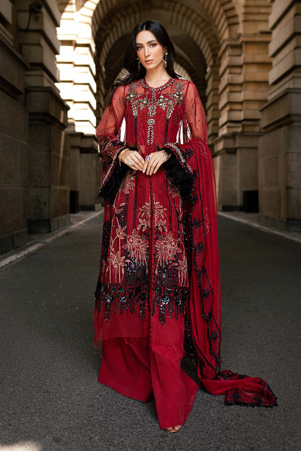 3 Piece Embroidered Organza Suit
